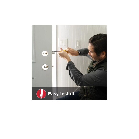 Dummy Door Knob Satin Nickel Non-Turning Interior Push/Pull - Picture 6 of 8